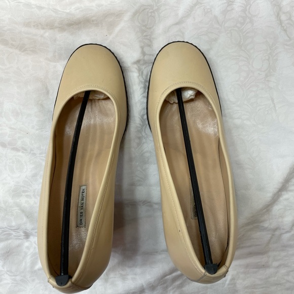 Dries Van Noten vintage acru lthr 4” chunky heel - Picture 3 of 6